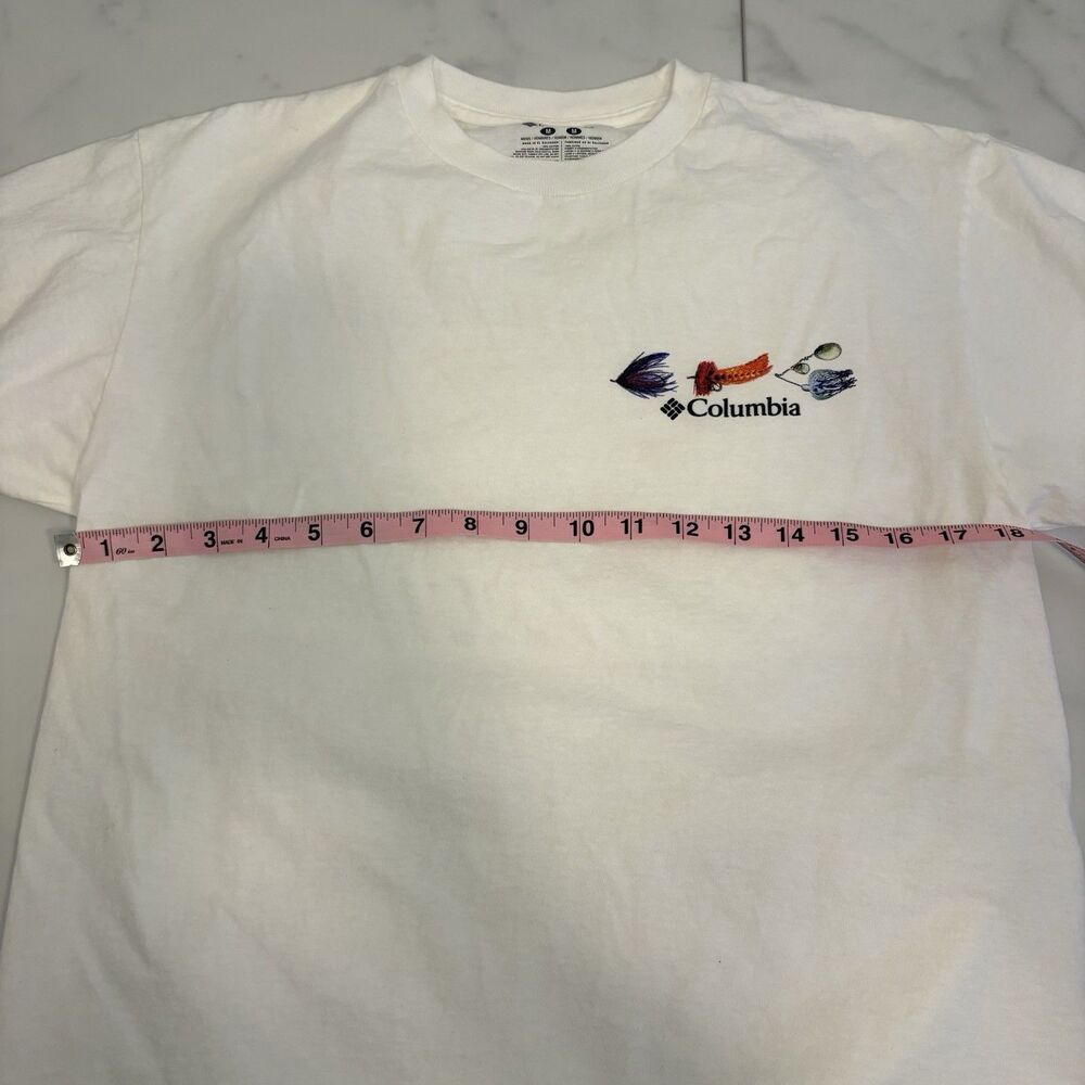 Columbia "Periodic Table of Fish Lures and Flies" Men's T-Shirt Size Medium - Picture 6 of 7